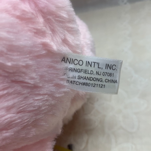 24" Pink Easter bunny Anico Int'l Inc stiff ears hat yellow flower - Picture 6 of 9